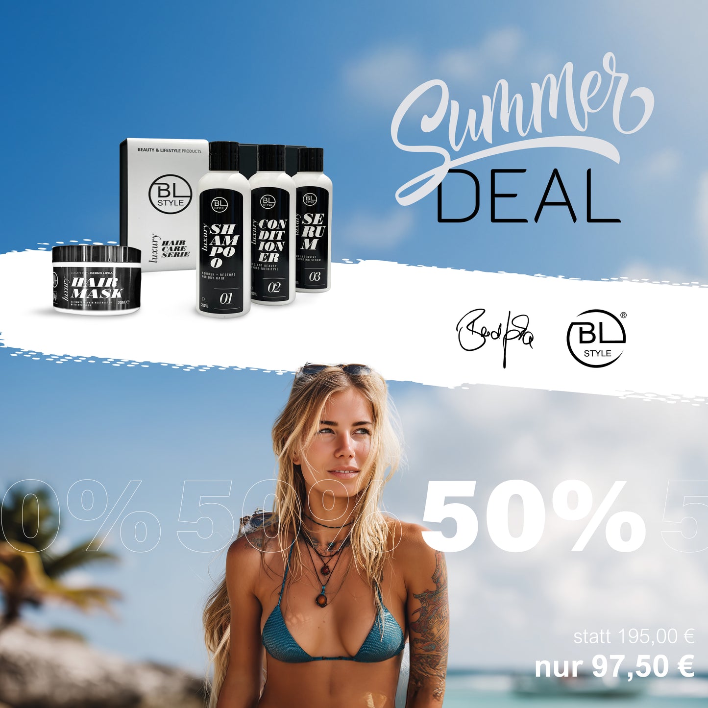 Summer Deal: BL-STYLE Luxus-Haarpflege-Set (4-teilig, inkl. Geschenkbox)