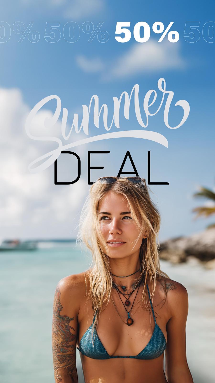 SUMMER DEAL 50 % Rabatt